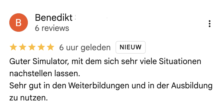 Beoordeling op Google